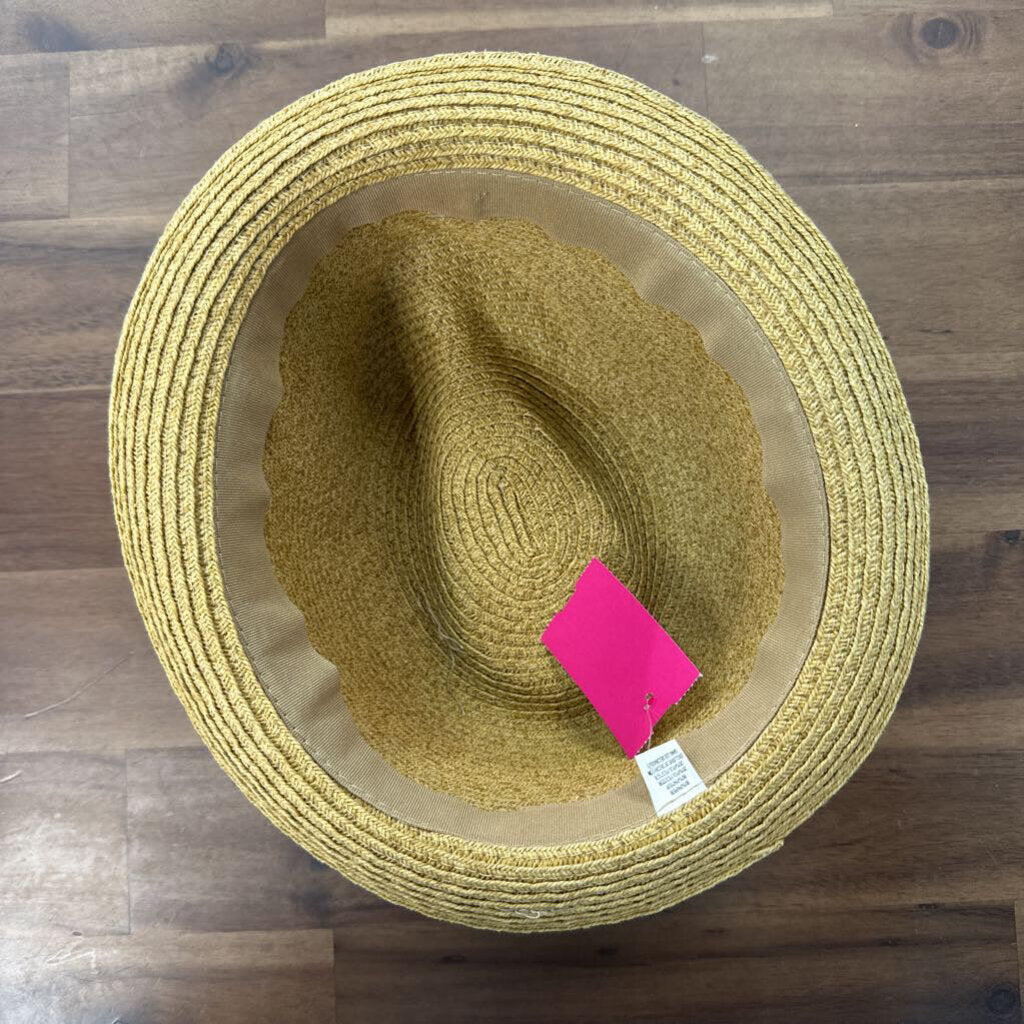Brown Straw Fedora Hat