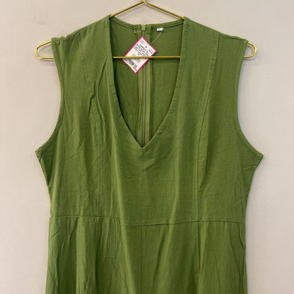 Green Wide Leg Tank Jumpsuit Extra Large