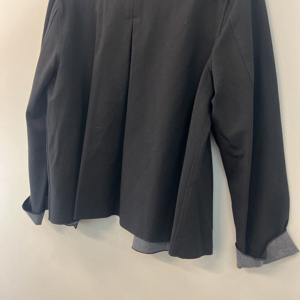 Habitat Black/ Grey Open Front Blazer Top Large