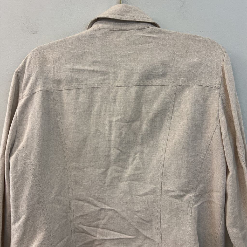 Harve Benard Beige Linen Blend Jacket/ Pants Set 14