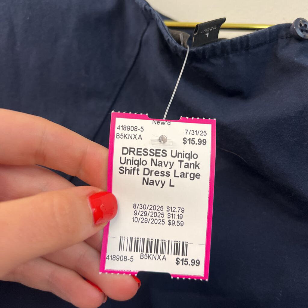 Uniqlo Navy Tank Shift Dress Large
