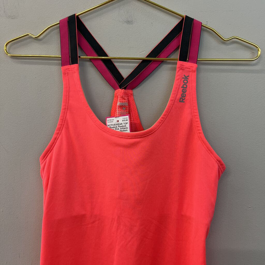 Reebok Bright Pink Athletic Tank Top Medium
