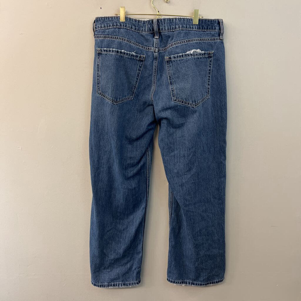 Hollister Dark Wash Low Rise Baggy Jeans 32