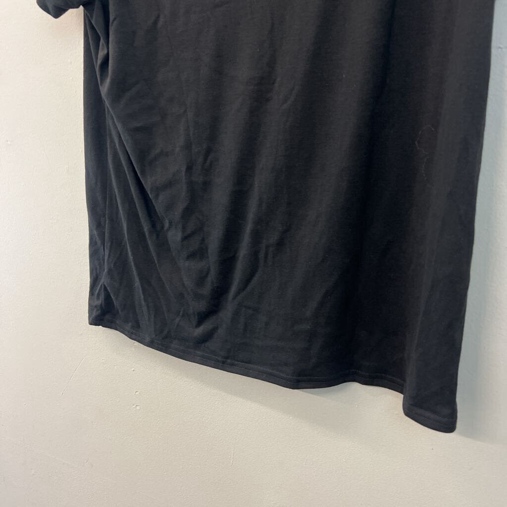 Black/ Blue Dragonfly Short Sleeve Top Medium