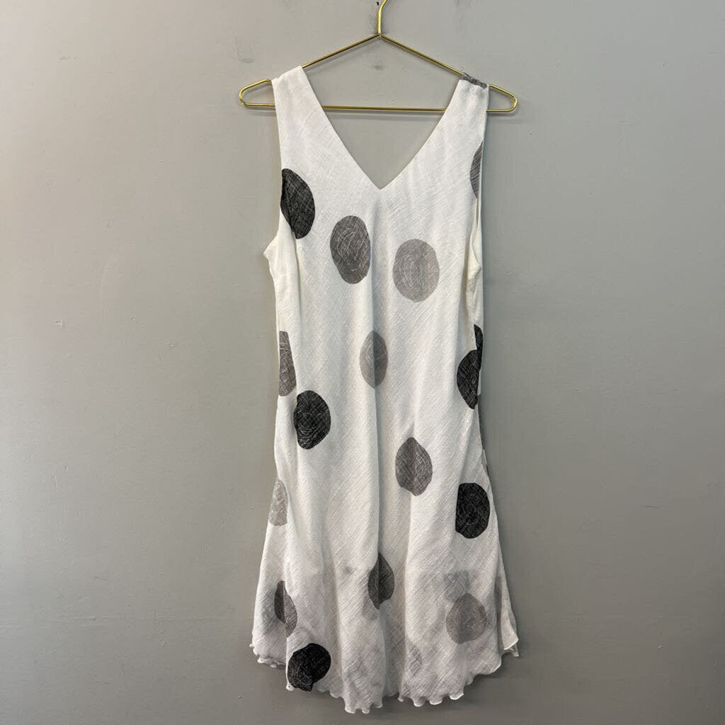 Charlie B White/ Black/ Grey Print Tank Dress Extra Large
