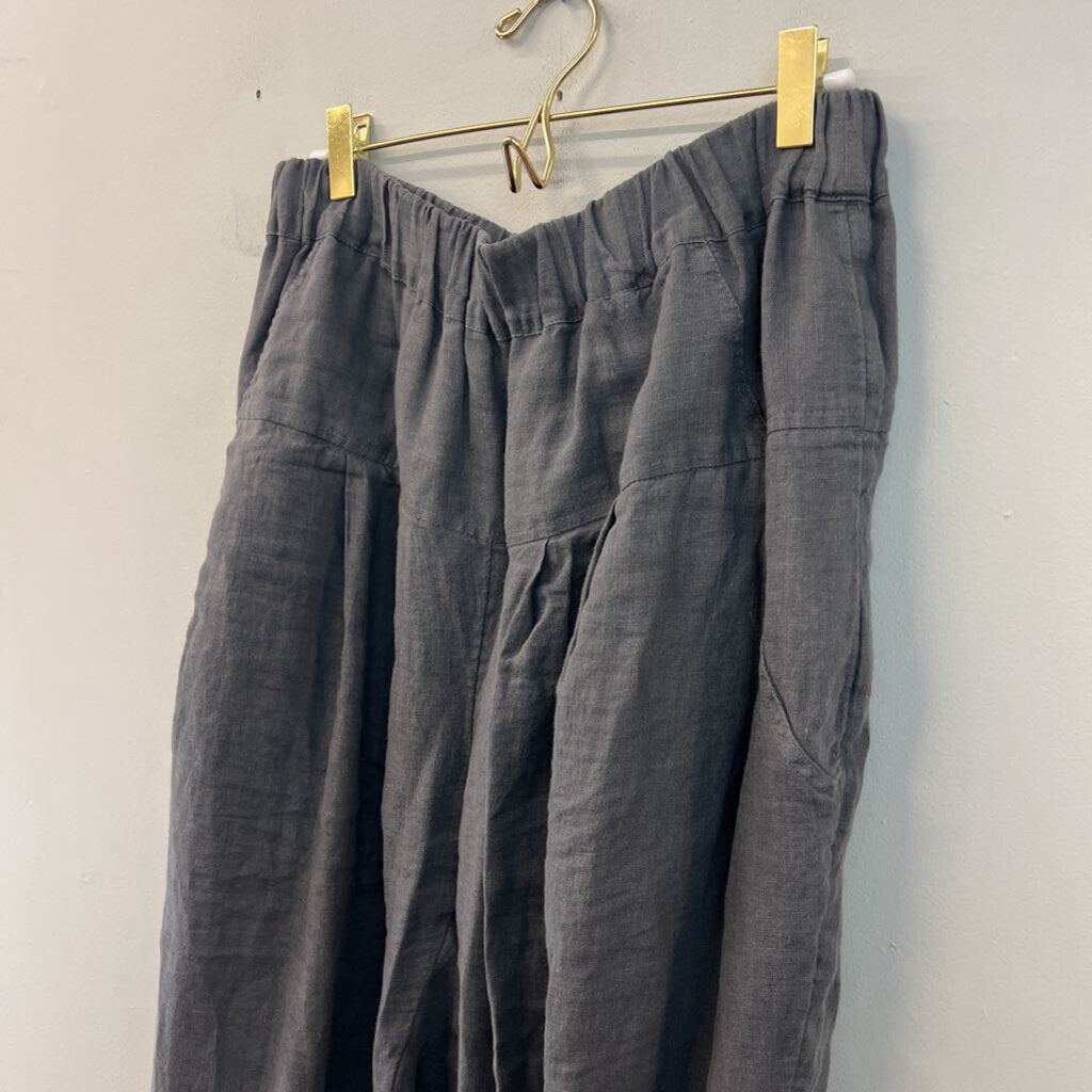 Yuvita Grey Linen Pull On Pants XXL