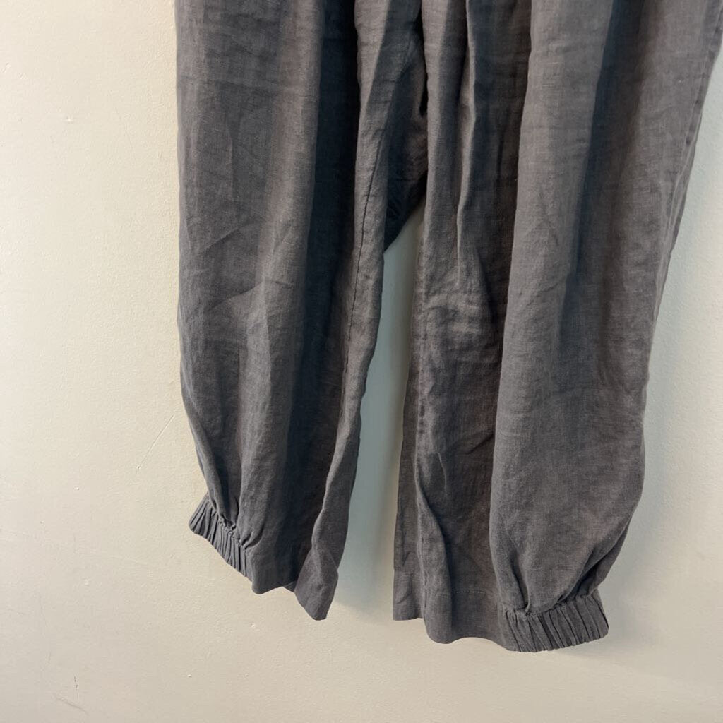 Yuvita Grey Linen Pull On Pants XXL