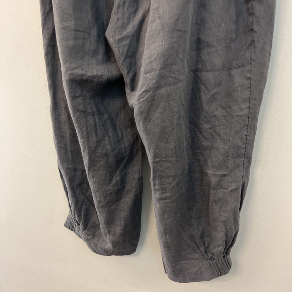 Yuvita Grey Linen Pull On Pants XXL