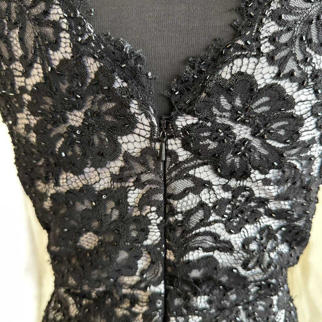 JS Boutique Silver/ Black Lace Layered Short Formal Dress 12