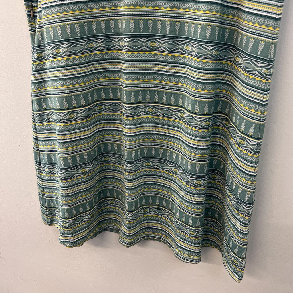Sherpa Green/ Yellow Print Tank Dress Extra Large