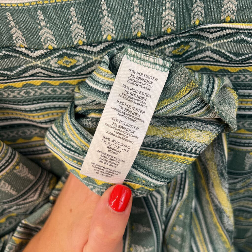Sherpa Green/ Yellow Print Tank Dress Extra Large
