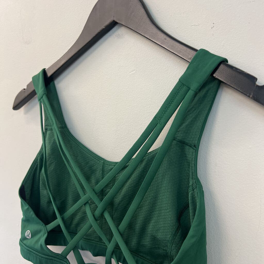 Lululemon Green Strappy Back Sports Bra 8