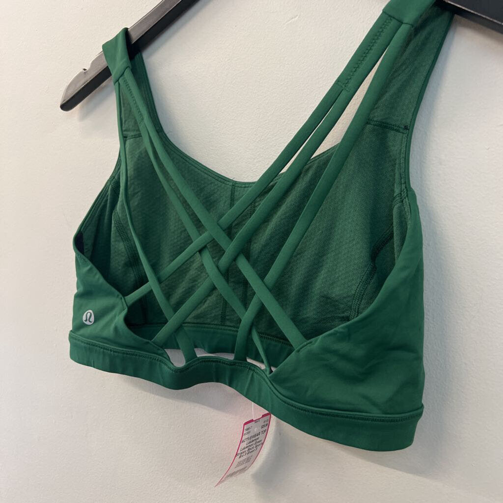 Lululemon Green Strappy Back Sports Bra 8