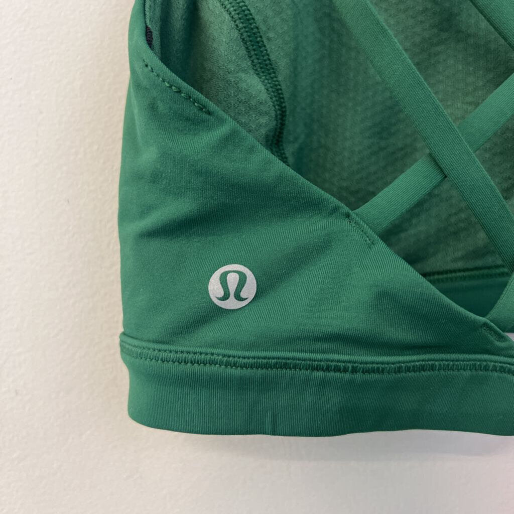 Lululemon Green Strappy Back Sports Bra 8
