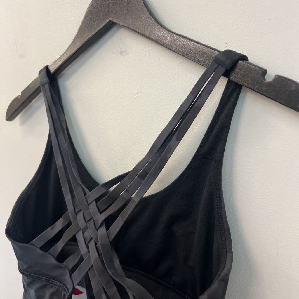 Lululemon Black Camo Print Sports Bra 8