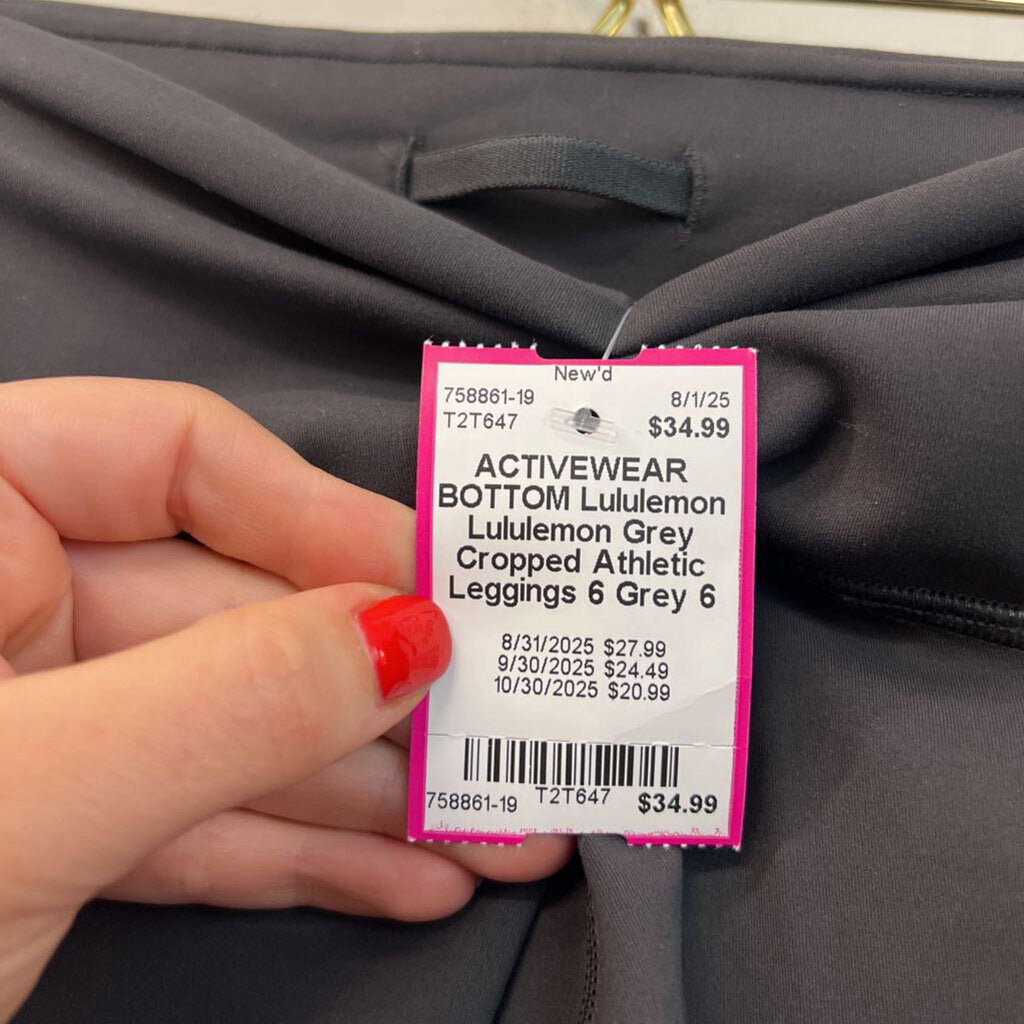 Lululemon Grey Cropped Athletic Leggings 6
