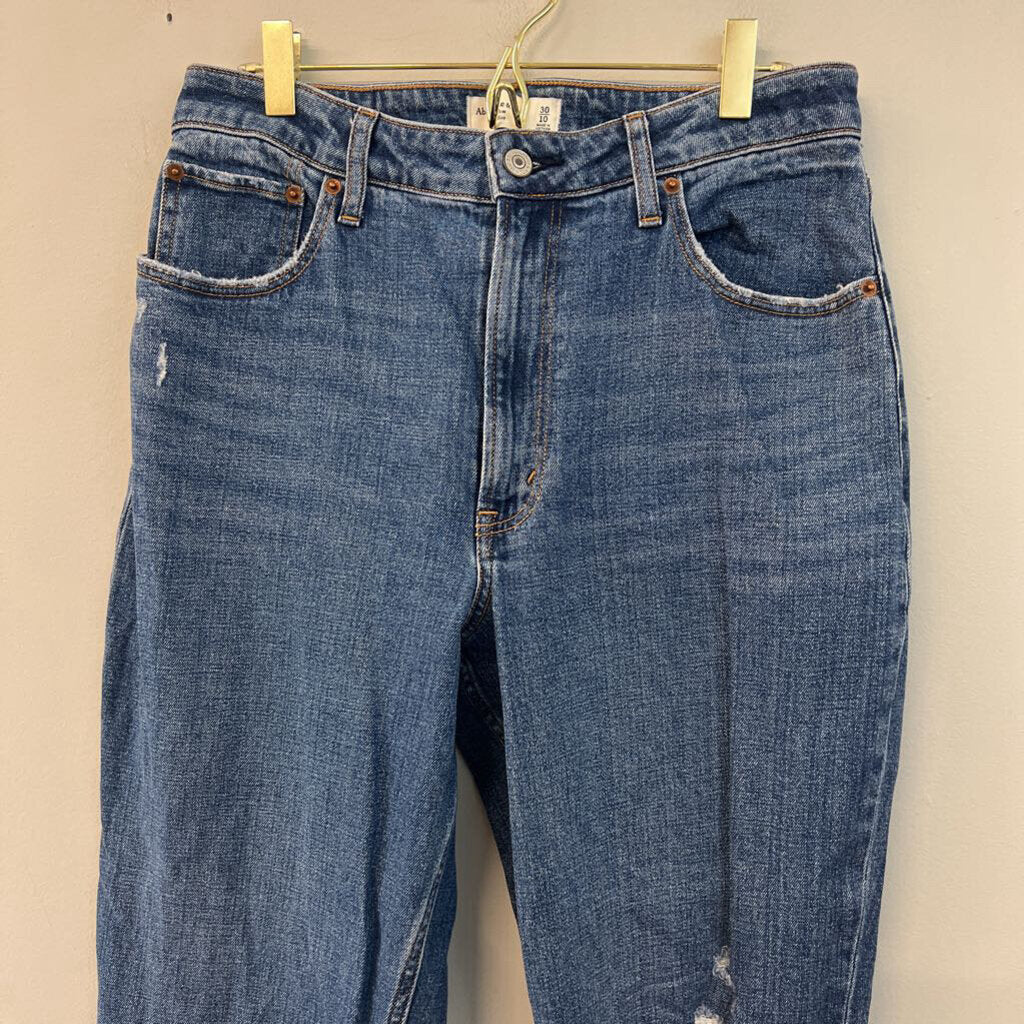 Abercrombie and Fitch Dark Wash The Mom High Rise Jeans 30