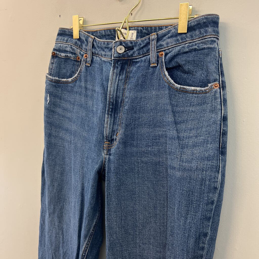 Abercrombie and Fitch Dark Wash The Mom High Rise Jeans 30