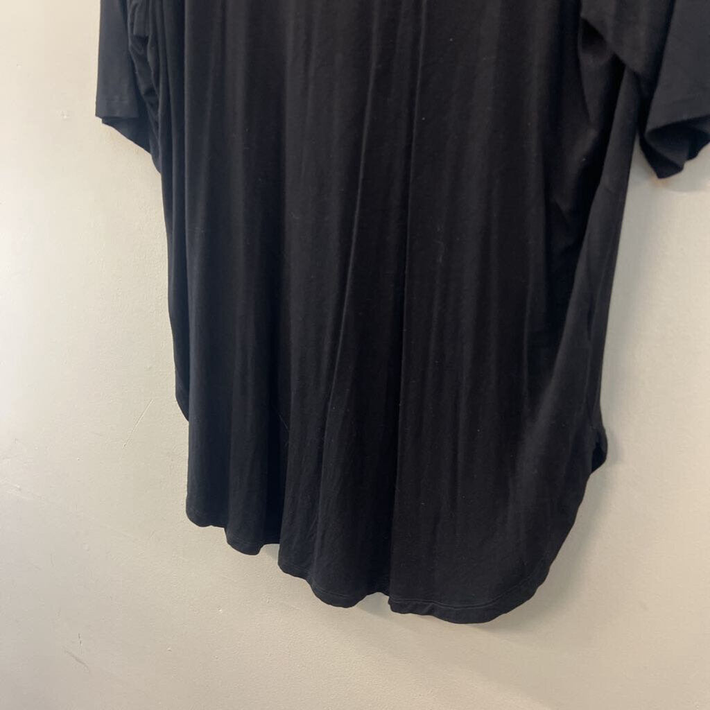 Torrid Super Soft Black Short Sleeve Mock Neck Top 2