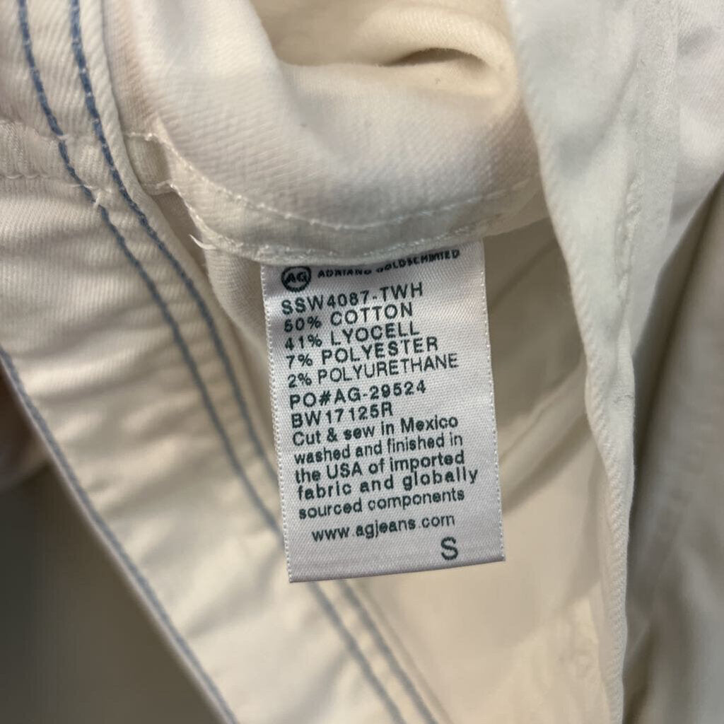 AG White Denim Long Sleeve Denim Jacket Small
