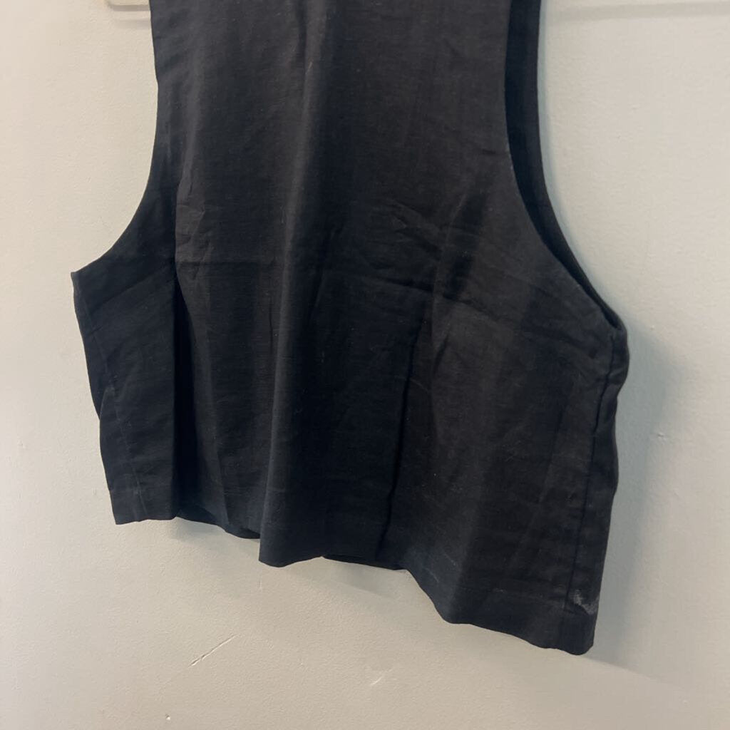 Banana Republic Black Cropped Tank Top Small