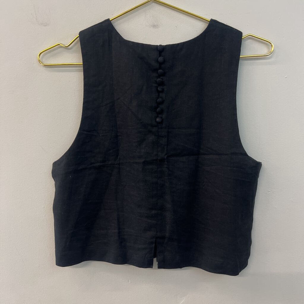 Banana Republic Black Cropped Tank Top Small