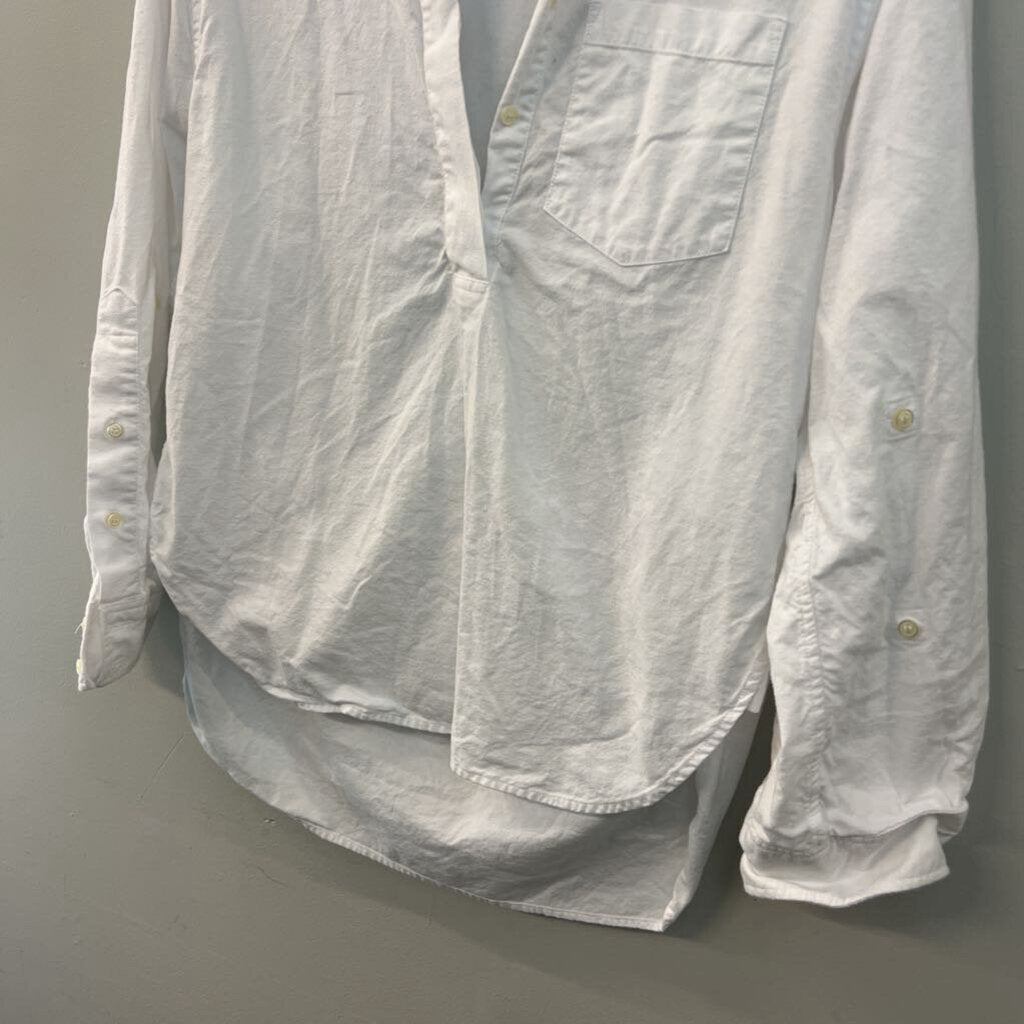 Citizens of Humanity White Long Sleeve Quarter Button Down Top Extra Small