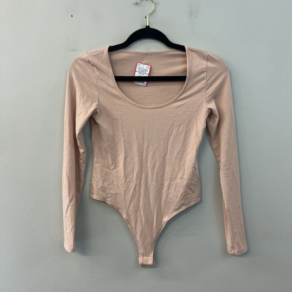 True Hues Blush Long Sleeve Bodysuit Extra Small