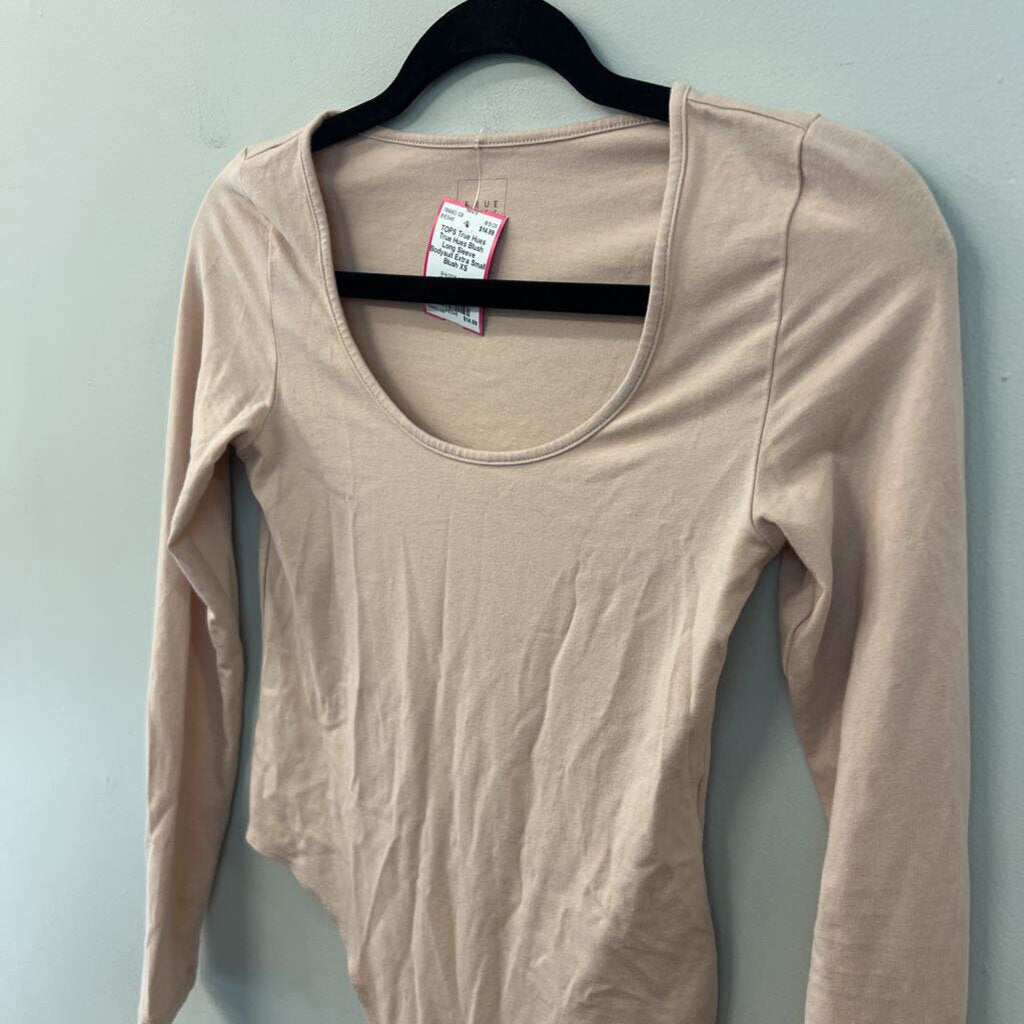 True Hues Blush Long Sleeve Bodysuit Extra Small