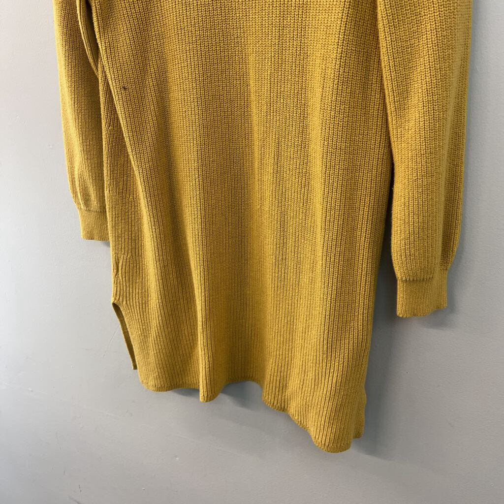 J Jill Golden Yellow Knit Long Sleeve Cardigan Sweater Small