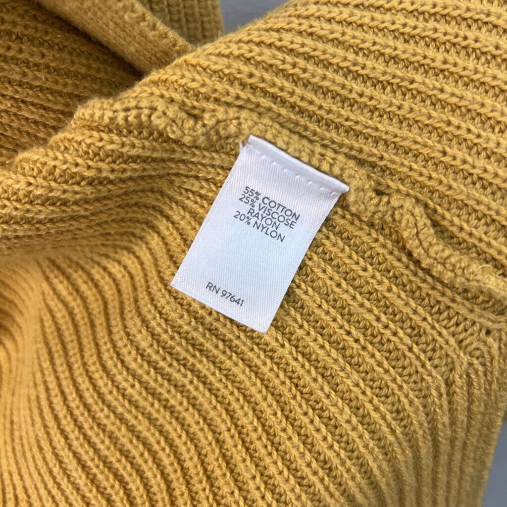 J Jill Golden Yellow Knit Long Sleeve Cardigan Sweater Small