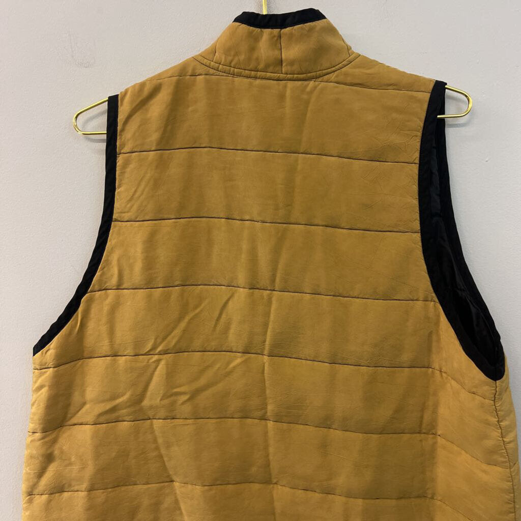 Christy Allen Brown/ Black Quilted Vest Jacket Medium