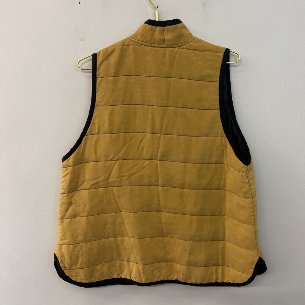 Christy Allen Brown/ Black Quilted Vest Jacket Medium