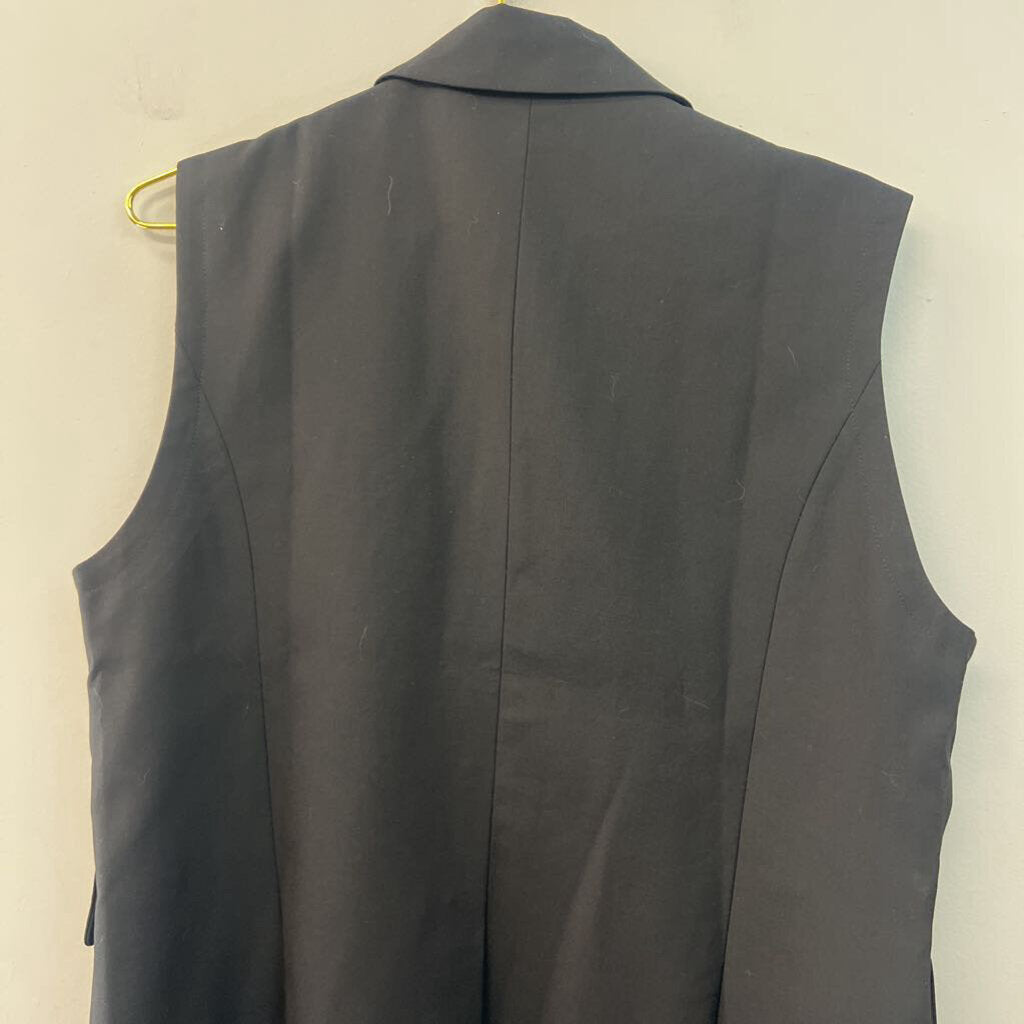 Mina Self Black Sleeveless Blazer Vest Top Extra Large
