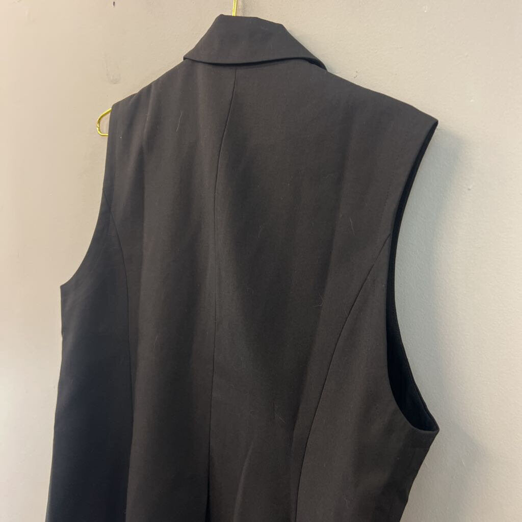 Mina Self Black Sleeveless Blazer Vest Top Extra Large