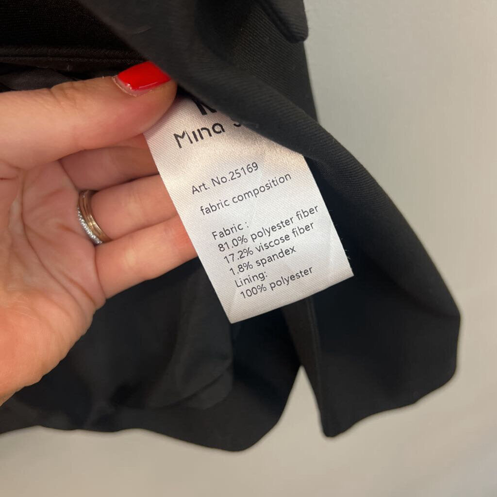 Mina Self Black Sleeveless Blazer Vest Top Extra Large