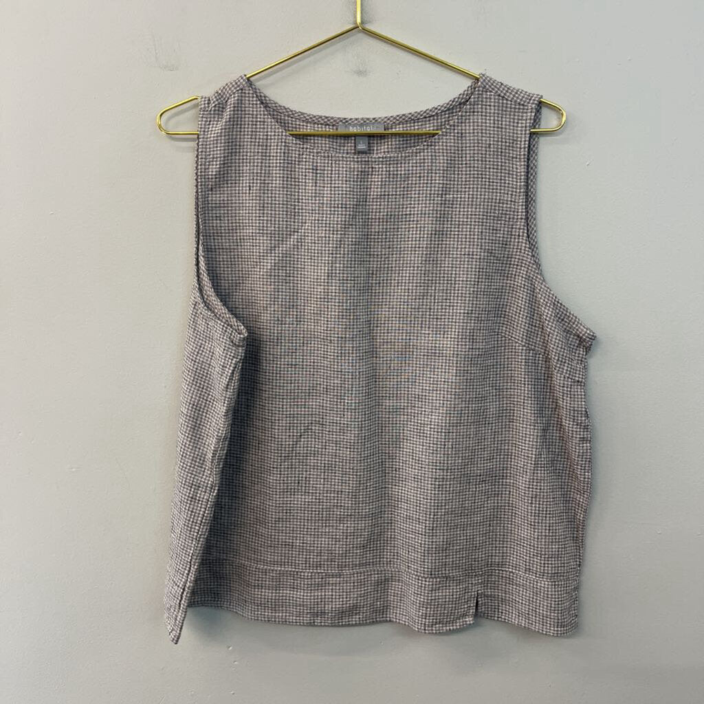 Habitat White/ Black Print Tank Top Large