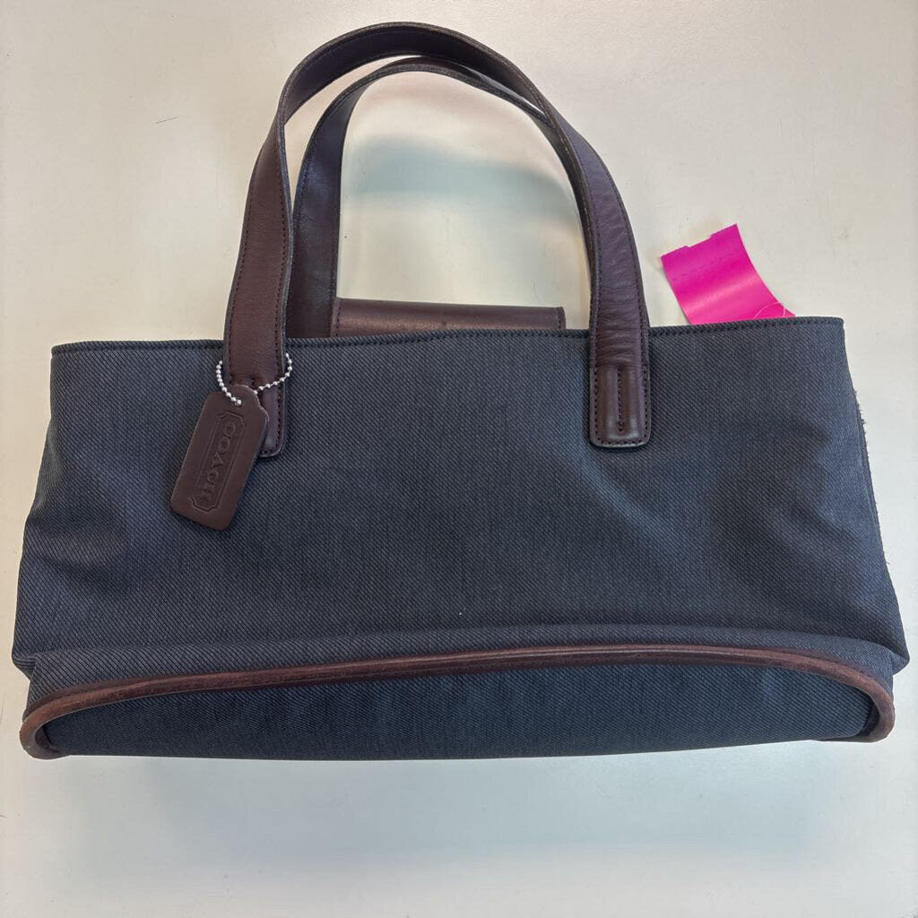 Coach Grey/ Brown Leather Rectangle Purse