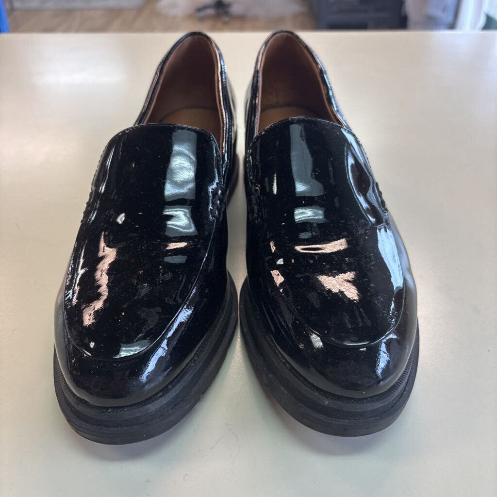 Sarto Black Patent Leather Loafers 9