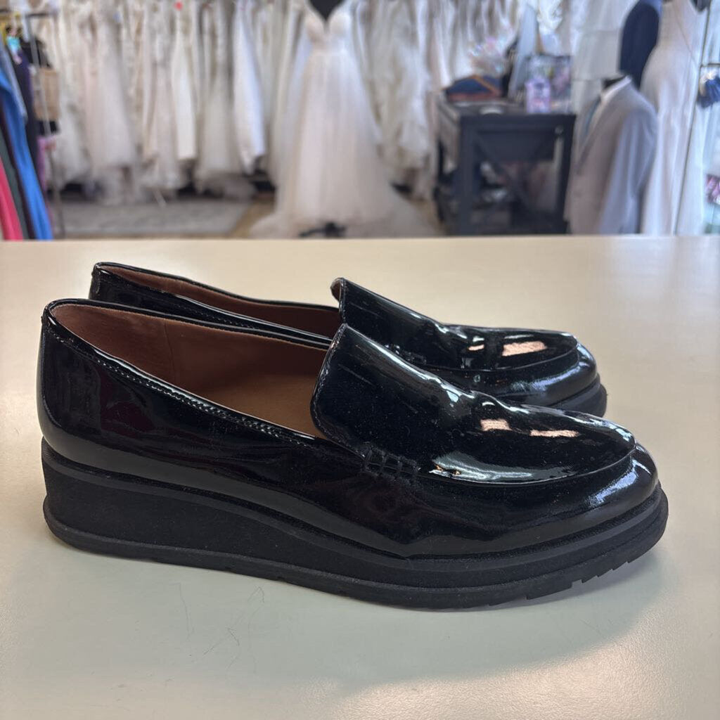 Sarto Black Patent Leather Loafers 9