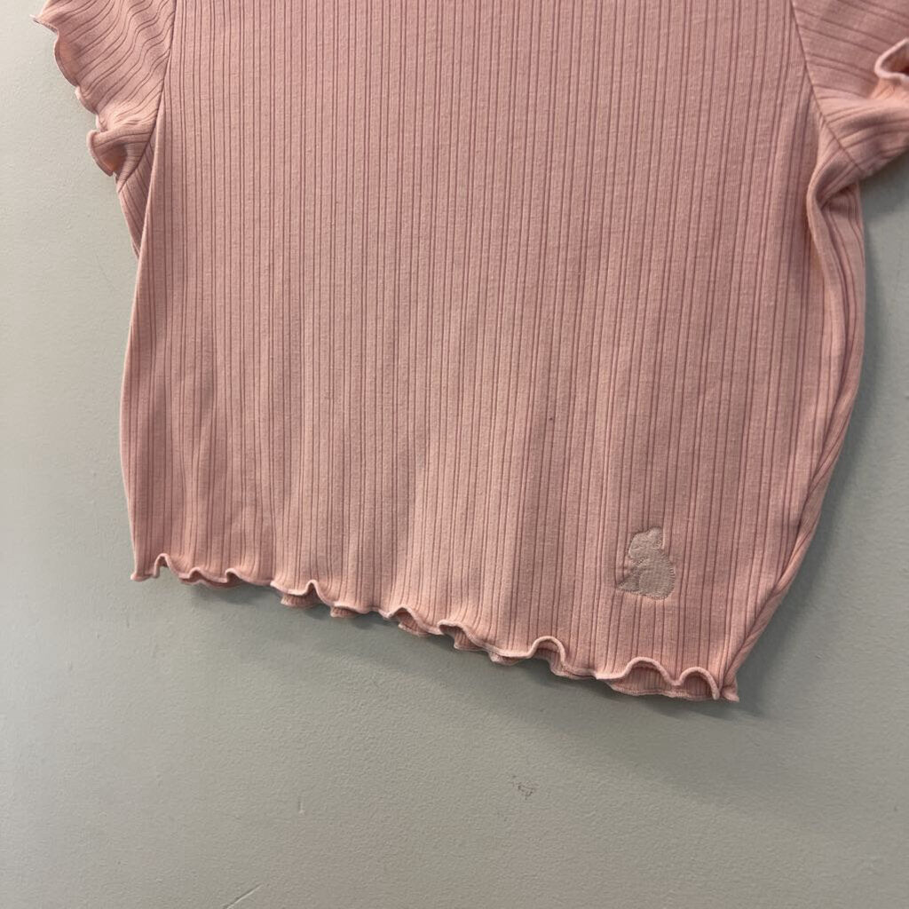 Pink Short Sleeve Crop Top Extra Small