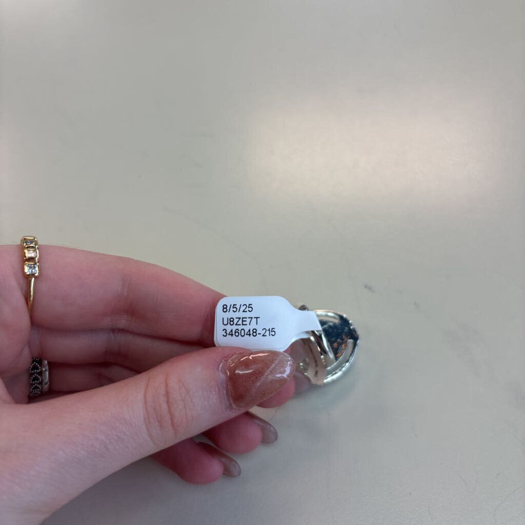 Silver Adjustable Oval Statement Mood Ring