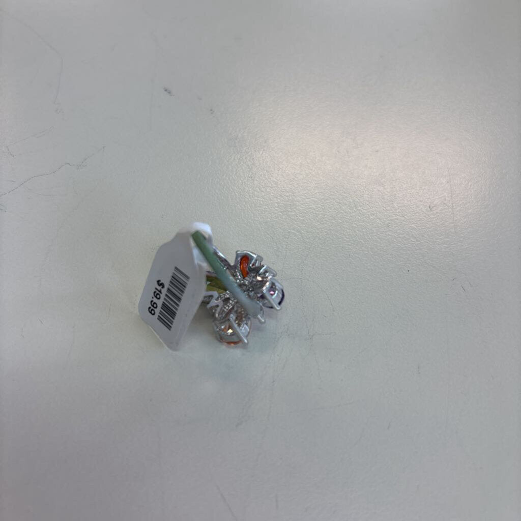 Sterling Silver/ Multi Stone Butterfly Statement Ring