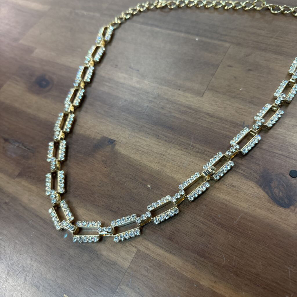 Christine Alexander Gold/ Rhinestone Adjustable Chain Belt