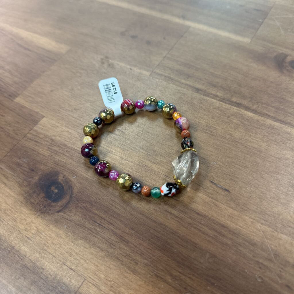 Multi Beaded Stretchy Bracelet