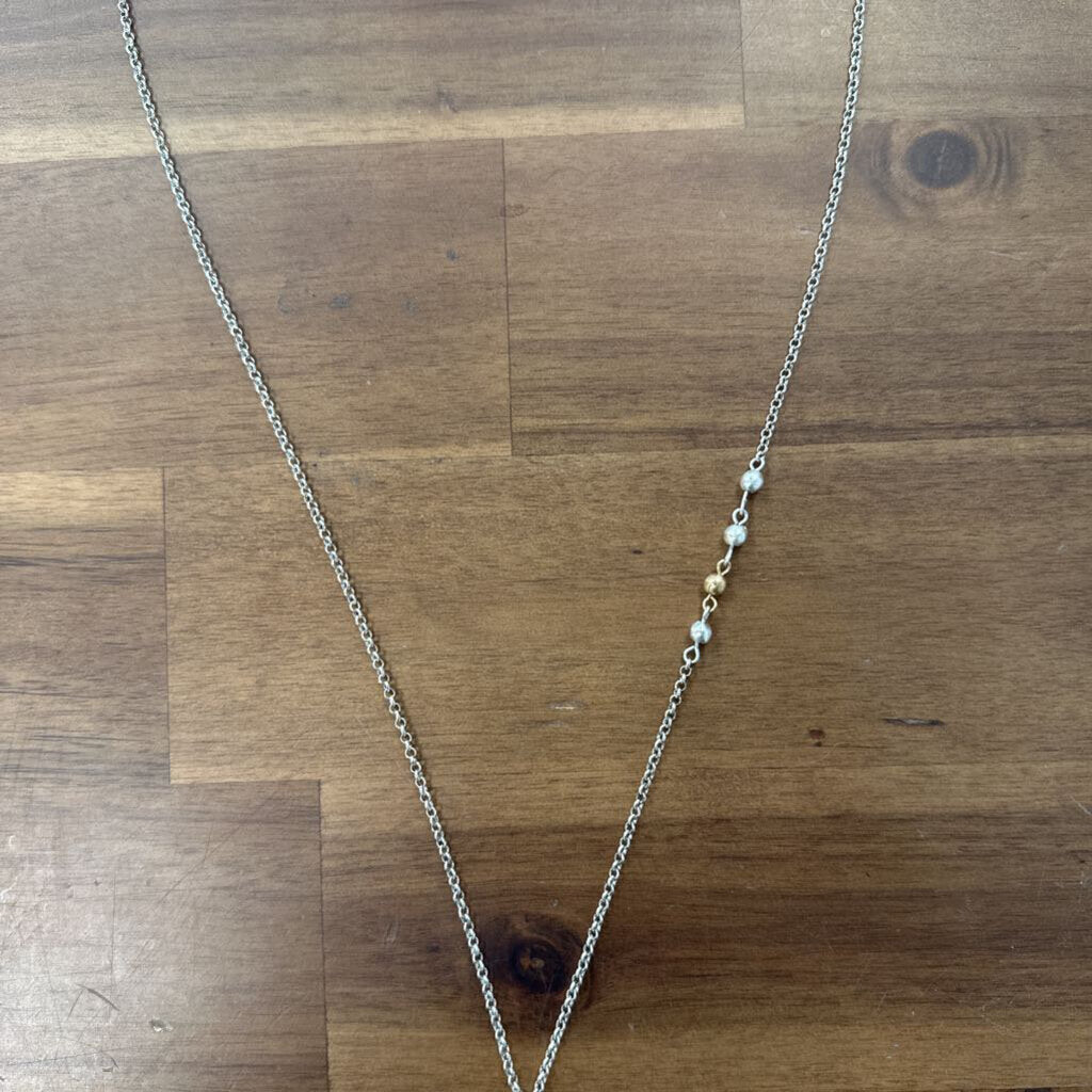 J Jill Silver Dancing Butterfly Pendant Long Necklace