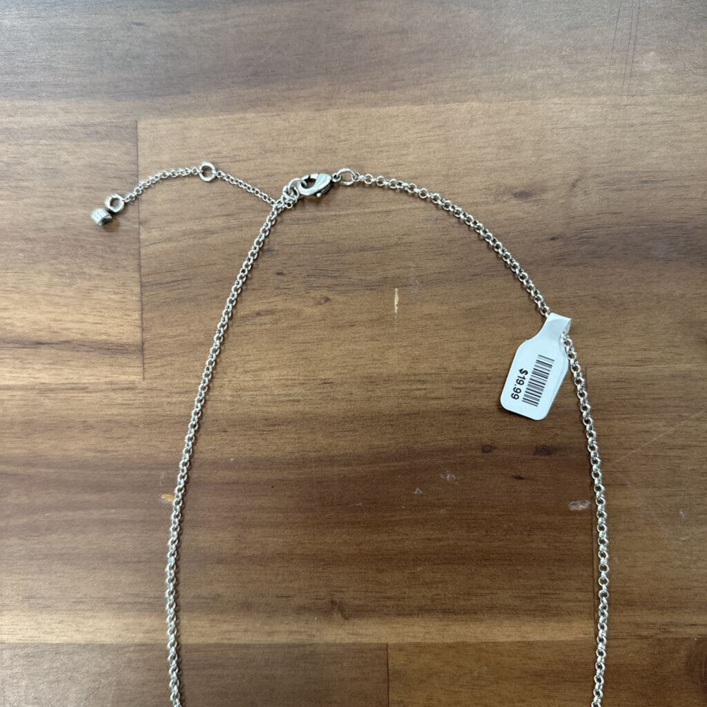 J Jill Silver Dancing Butterfly Pendant Long Necklace