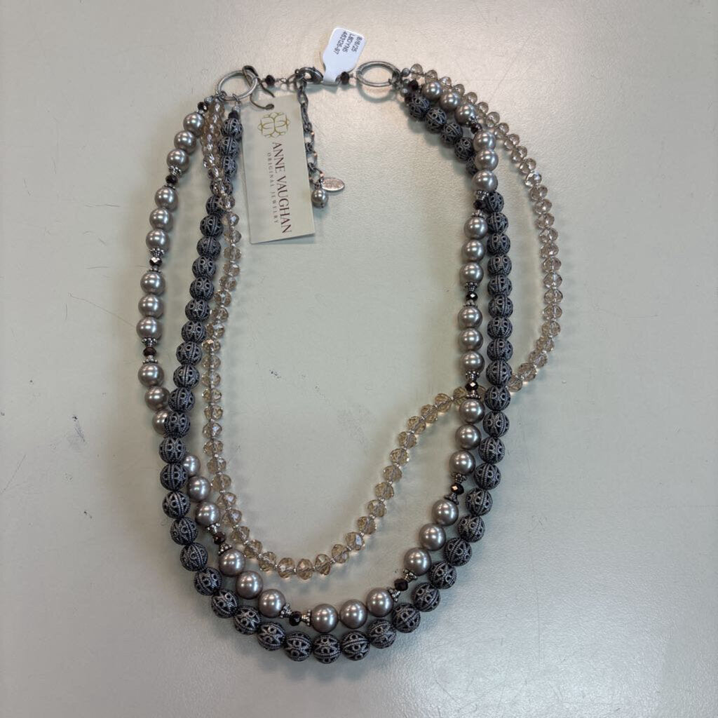 Anne Vaughan Silver Layered Necklace