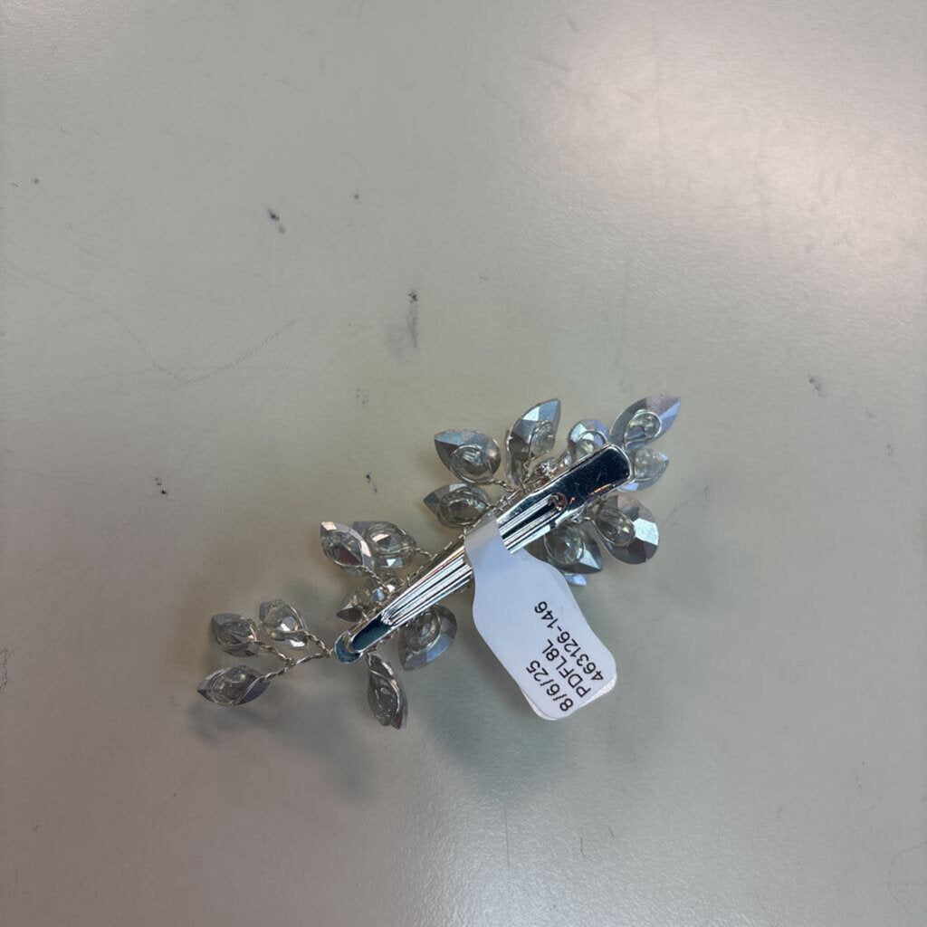 Silver Rhinestone Hair Clip