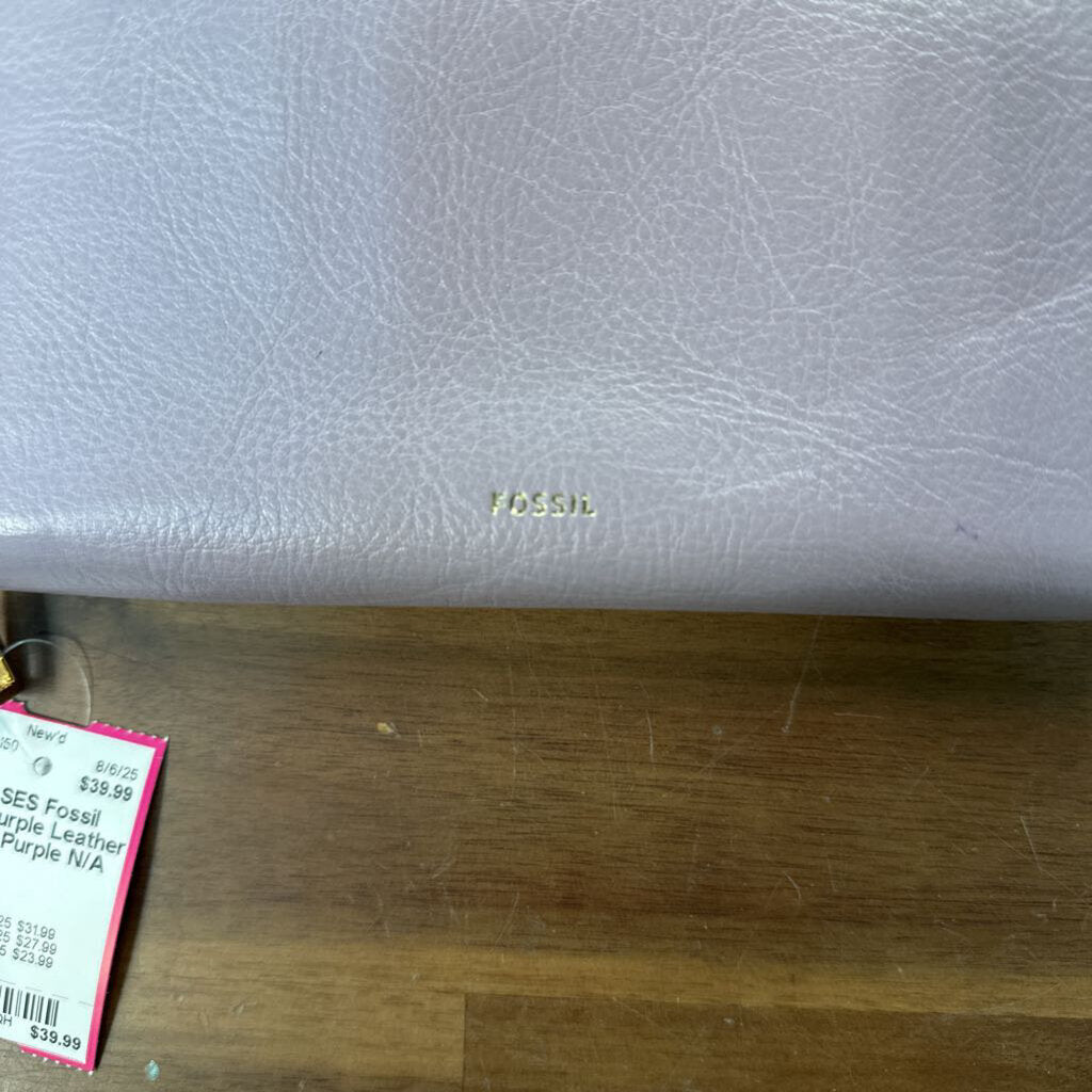 Fossil Purple Leather Wallet